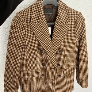 Banana Republic Brown Pea Coat Classic Wool Blend